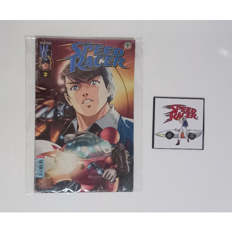 Revista rara Speed Racer n. 2 de 2000 em boas condições de conservação e imã personalizado novo