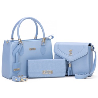 Kit Bolsa Transversal Feminina Alça Ajustável Tote e Bolsa Tiracolo de lado Com Carteira