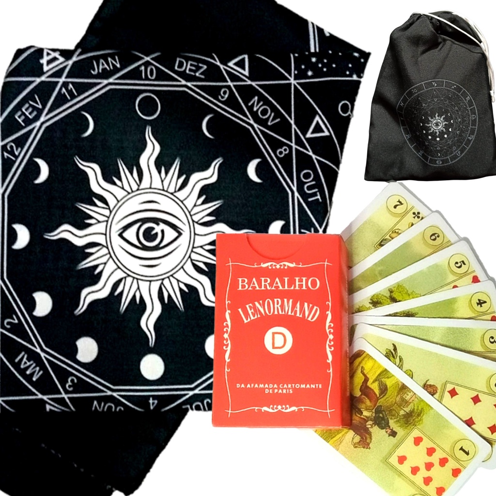 BARALHO MAGIA CIGANA - 36 CARTAS DECK TAROT E MANUAL COMPLETO