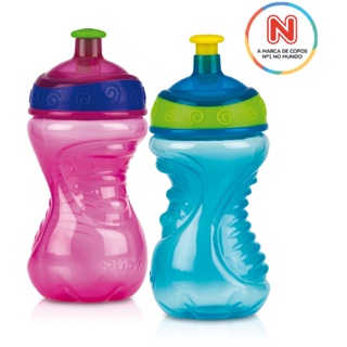 Garrafa Copo Infantil para Aprendizado Treinamento Squeeze 300ml Nûby Menino Menina em Oferta na Shopee
