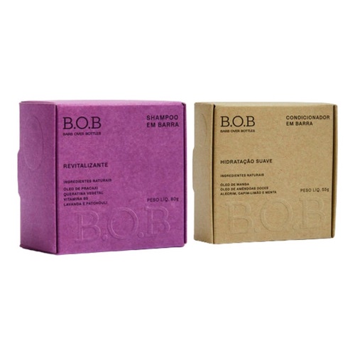 Shampoo E Condicionador Em Barra Bob Revitalizante Suave Kit Shopee