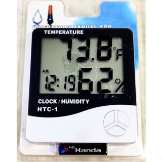 Termo Higrômetro Medidor Temperatura Umidade Relógio Digital SHINE
