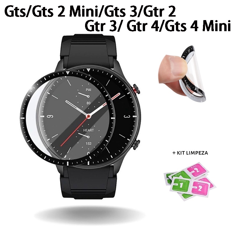 Película 3D Macio Amazfit Gts/Gts 2 Mini/Gts 3/Gtr 2/Gtr 3/ Gtr 4/Gts 4 Mini Protetor Relogio Intelegente Nano Gel
