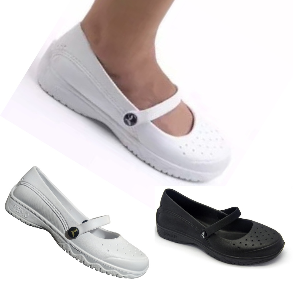 Sapato Feminino Enfermagem Sapatilha Feminina Cozinha Babuche Lanchonete Profissional Kemo Original
