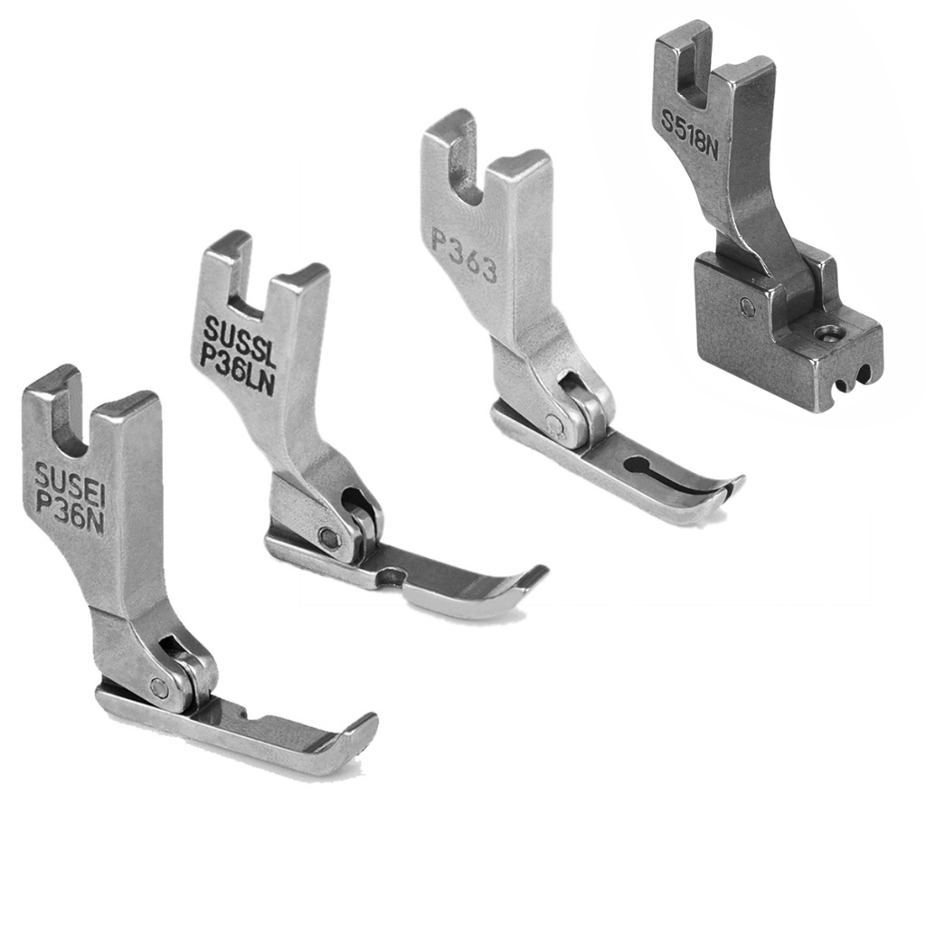 Kit 4 Calcador Para Pregar Ziper Em Maquina Reta Industrial