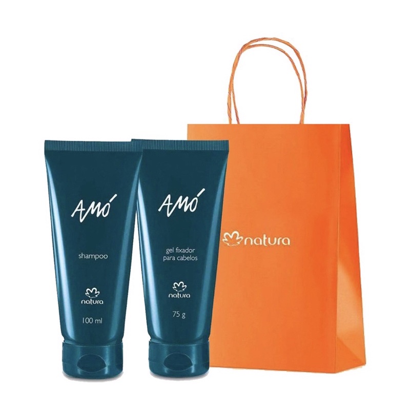 Kit Natura Amó Masculino Shampoo + Gel de Cabelo Original Lacrado | Shopee  Brasil