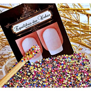 Dome 1,5mm Mix (aprox 600unidades) pedrarias para unhas, joias de unha, decoração e nail art