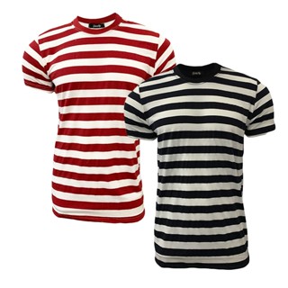 KIT 2 CAMISETAS LISTRADAS STECCHI CASUAL SLIM