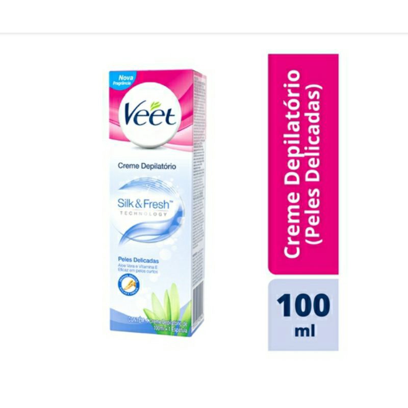 Creme Depilatório Corporal Veet Peles Delicadas - 100ml Full Tipo De Pele Sensível