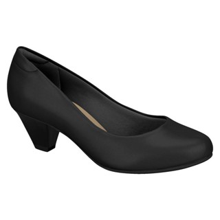 Scarpin Salto Baixo Modare Ultraconforto Bico Redondo Branco Nude