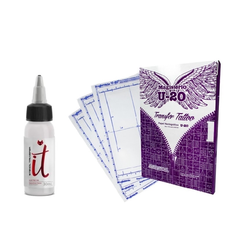 Transfer  It  Electric Ink 30ml + 20 Folhas U-20 Hectográfico