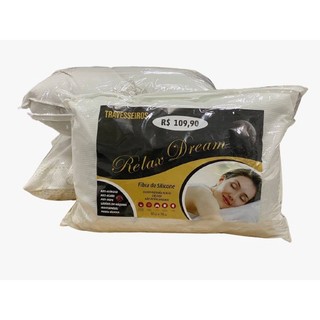 Kit Travesseiros Silicone Altos Antialérgicos Confort Macio Preço De Fábrica 70x50x17cm de Altura Qualidade Premium