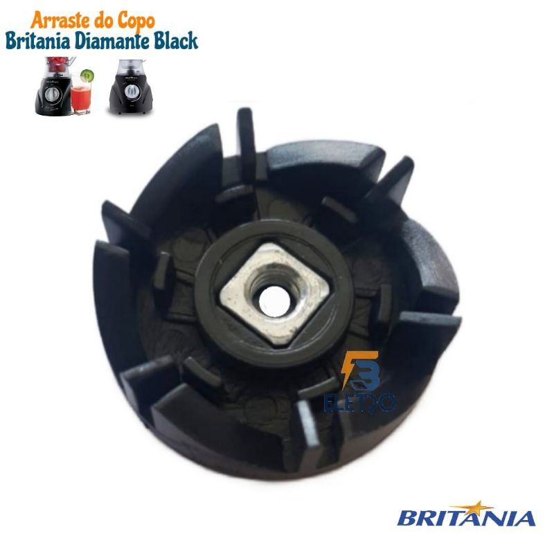 Arraste Acoplador do Copo Original Liquidificador Britania Diamante Black Filter / Classic / Cristal / Silencium