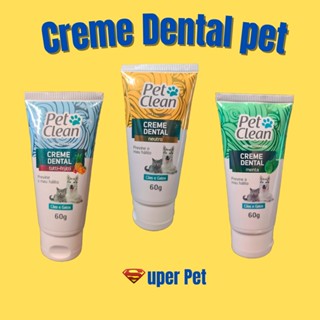 Pasta de Dente para Pets - Gel Creme Dental que Combate o Mau Hálito e previne o tártaro de Cachorros e Gatos - 60g Morango e Tutti Frutti - Pet Clean
