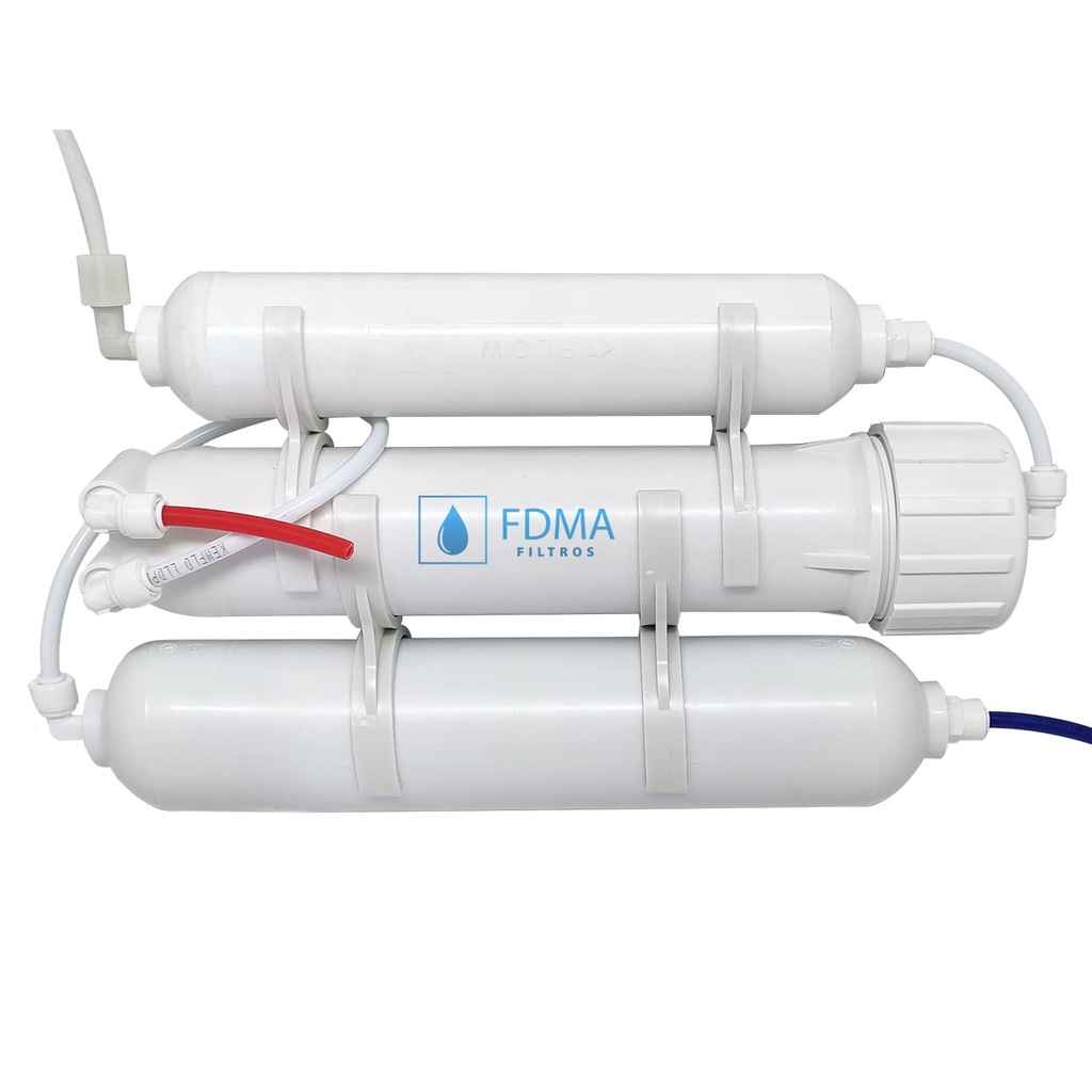 Filtro Osmose Reversa 3 Estágios 50gpd Resina MB400 190 litros dia Aquários Cerveja Cosméticos