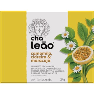 Chá Leão Premium - Camomila com Cidreira e Maracujá 15 Sachês