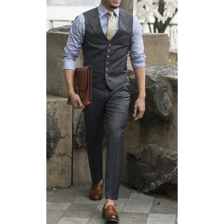 colete+calça social slim classico  coleçao 2025