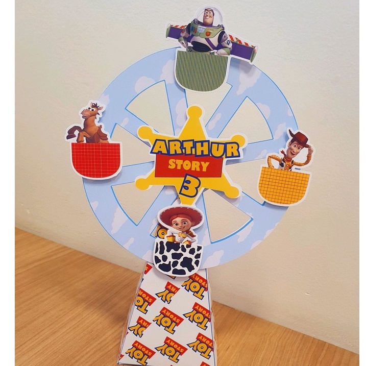 5/10/15/20/25 Caixas Roda Gigante Personalizada Festa TOY STORY em Oferta na Shopee