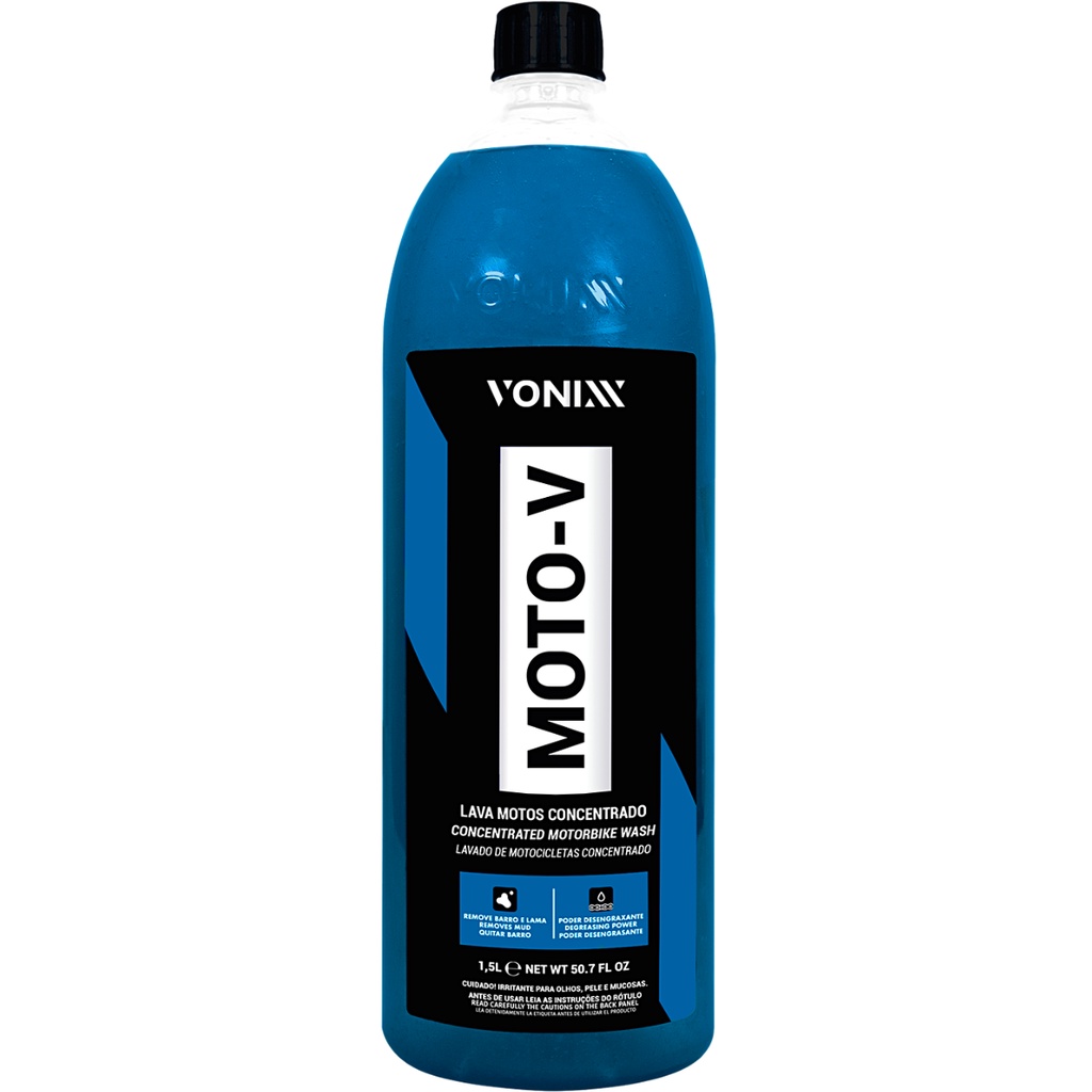 Moto-V Shampoo para Lavar Motos Concentrado Vonixx 1,5L Remove Barro Lama - Spare Parts and Accessories for Vehicles