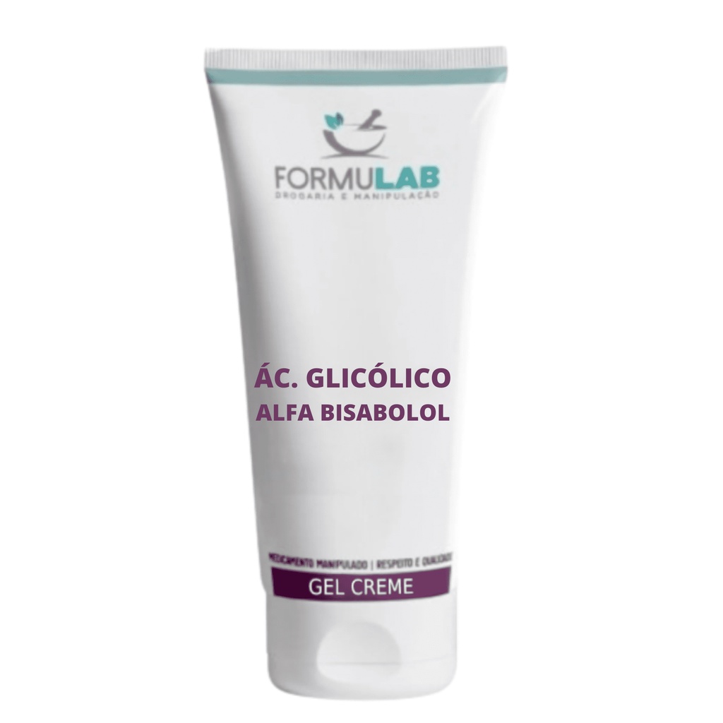 Ácido Glicólico 10% + Alfa Bisabolol 1% Gel creme 60 gramas