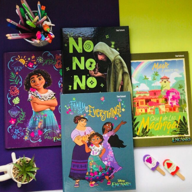 CADERNO GRANDE BROCHURA - ENCANTO DISNEY - 80 FOLHAS STARSCHOLL - PRONTA ENTREGA em Oferta na Shopee