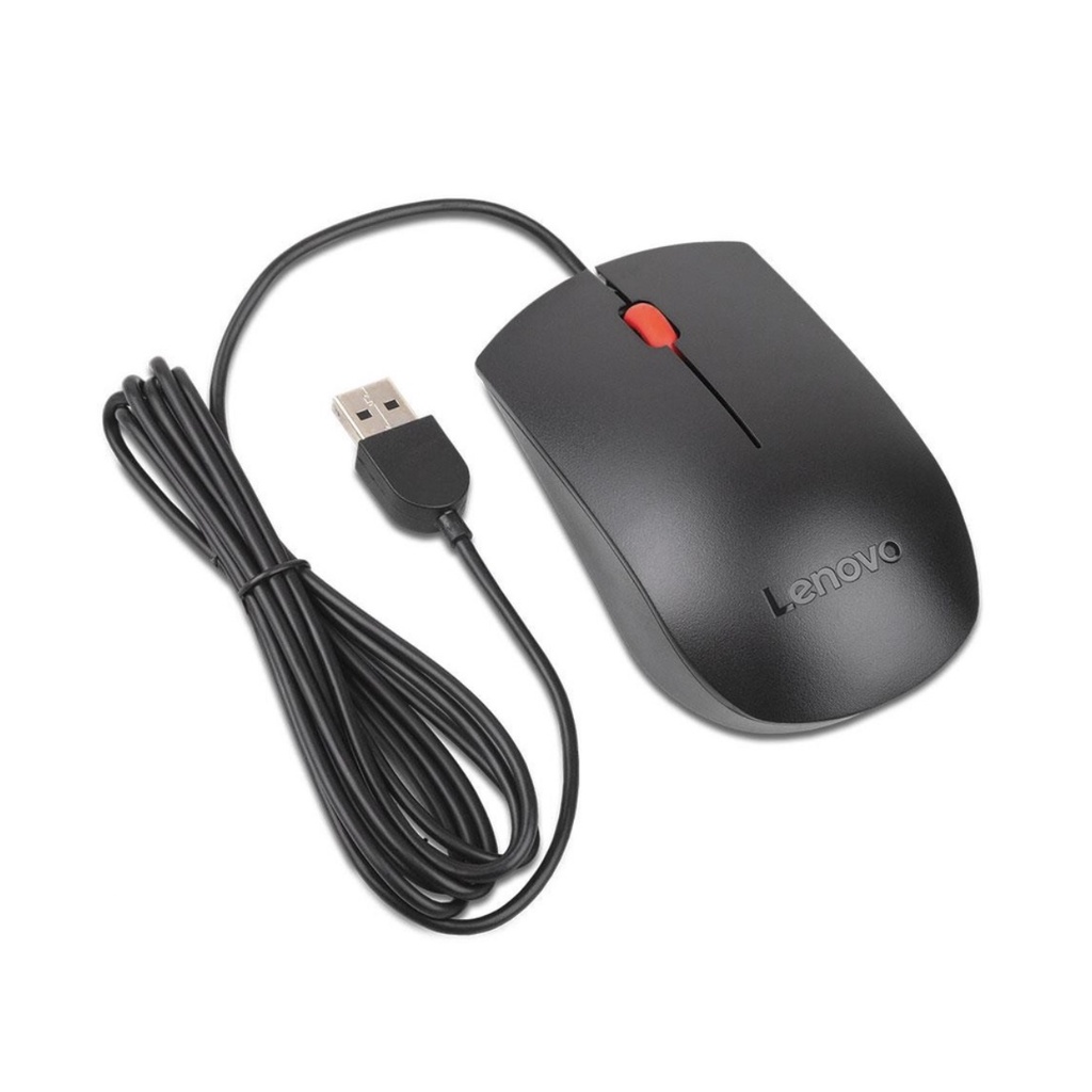 Mouse Lenovo Com Fio 00PH133 USB Original 2 Botões 1600 DPI Preto SM-8823 Óptico Barato Promoção Notebook Computador Pc