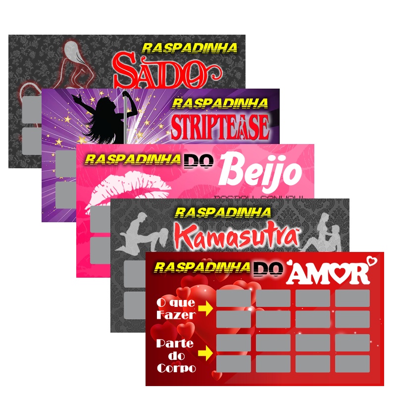 KIT Raspadinha Sex Shop Brinquedo Erótico - Brinquedos Sexuais Sexy Shop Produtos