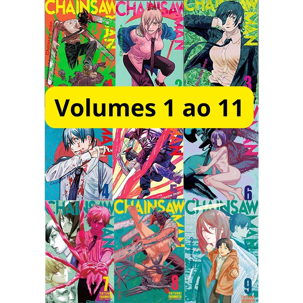 Mangá Chainsaw Man Novo Lacrado Anime Volumes 1,2,3,4,5,6,7,8,9,10,11