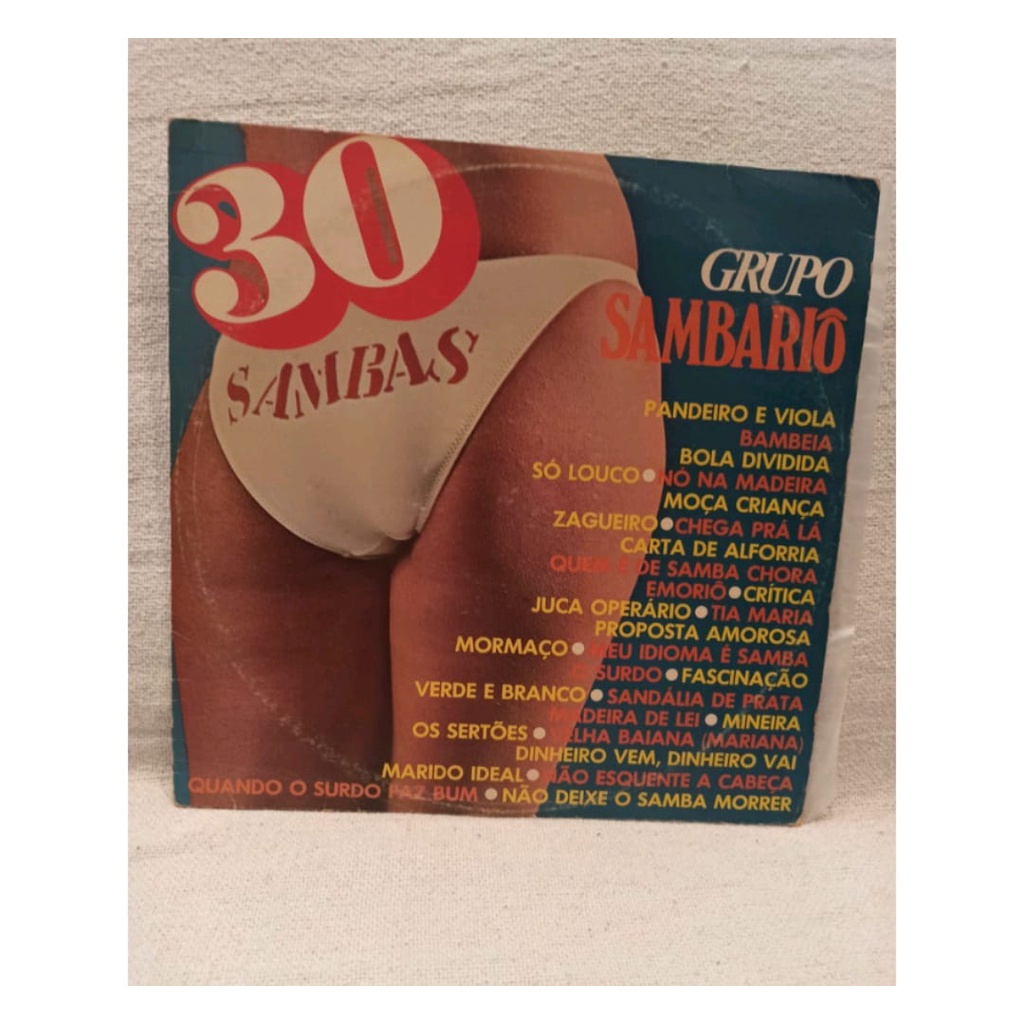 Lp Disco Vinil Grupo Sambario - 30 Sambas de Sucesso - 1976