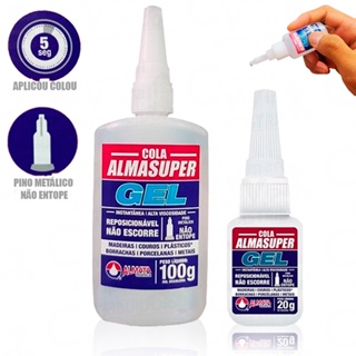 Cola Instantânea Gel Almasuper – Aplicou Colou! 20g / 100g – Alta Fixação e Precisão Profissional em Oferta na Shopee