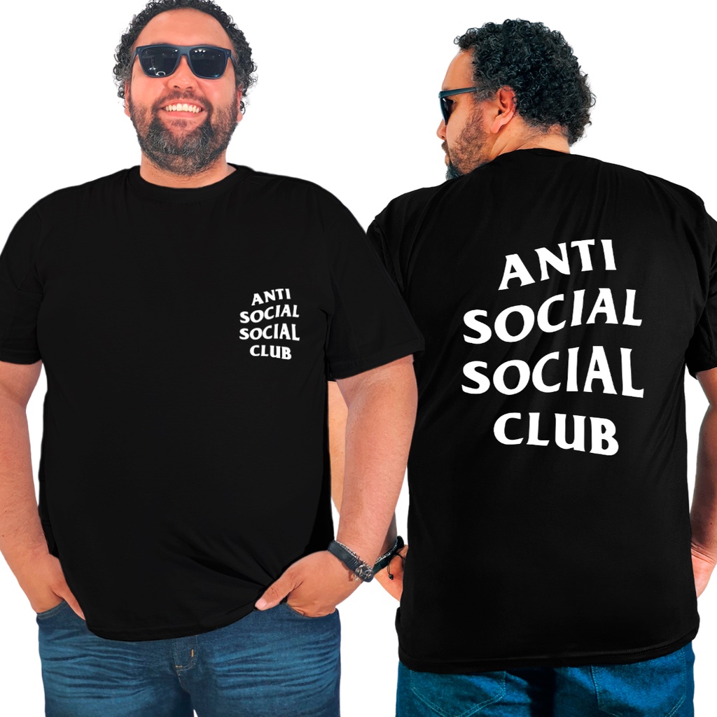 Camiseta Anti Social Club Teia skate - Modelo unissex - Escorrega