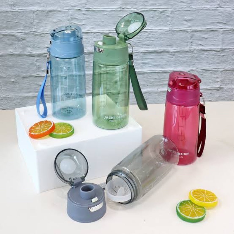 Garrafa Squeeze Jacki Design Com Infusor De Frutas E Trava De Segurança 550ml 700ml Academia Treino Escola Alça Joy