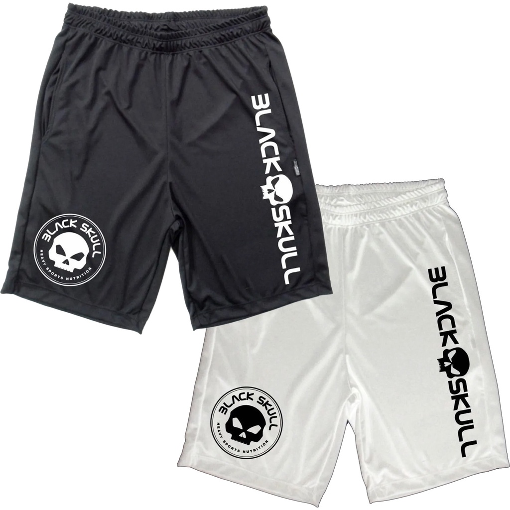 Kit 2 Short Blackskull Dry Fit Bermuda Bope Treino Academia Esporte Fitness Musculação