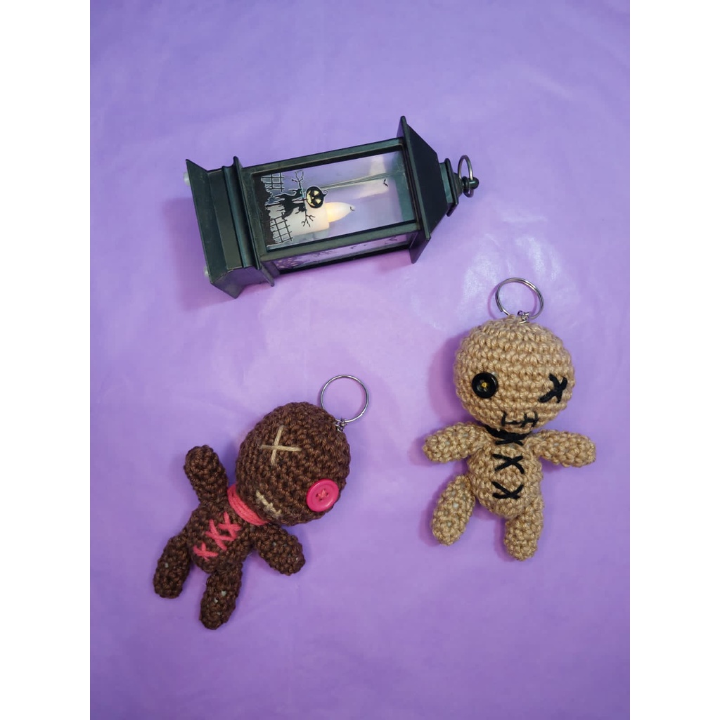 Chaveiro Boneco de  Vodu amigurumi