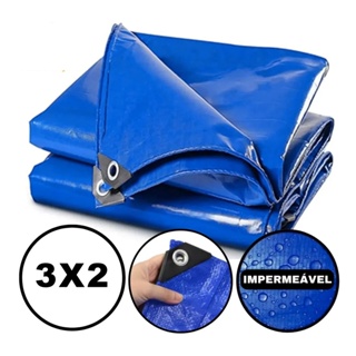 Lona Plastica Cobertura Impermeavel Azul 3x2 reforcada anti uv em Oferta na Shopee