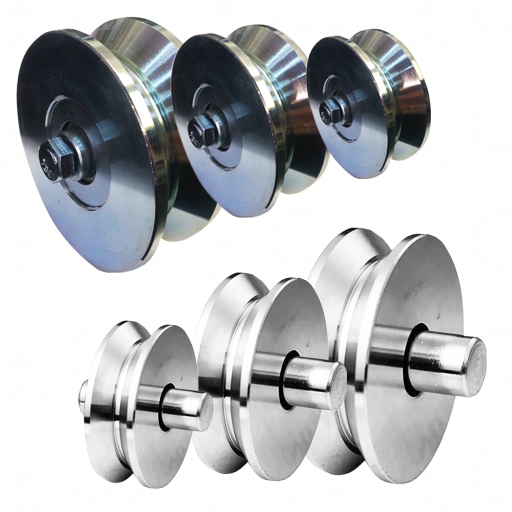 Roldana De Aço Com Parafuso Ou Pino Resistente Profissional Elevação De Pesos Cargas Portão Correr em Oferta na Shopee