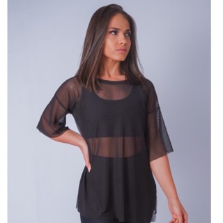 Blusa de Tule Blusão Academia Fitness