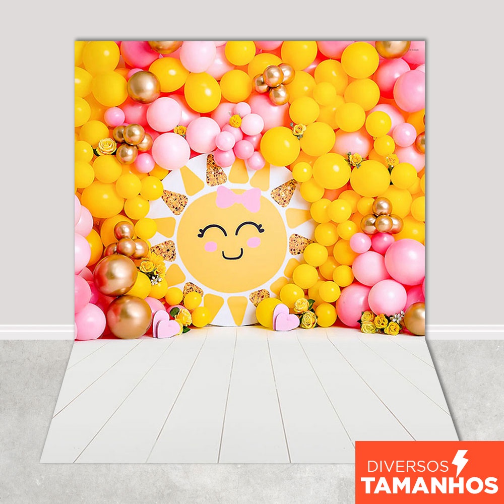 Fundo Fotográfico Sol Smash The Cake Painel Cenário Em Tecido - FFC-735 em Oferta na Shopee