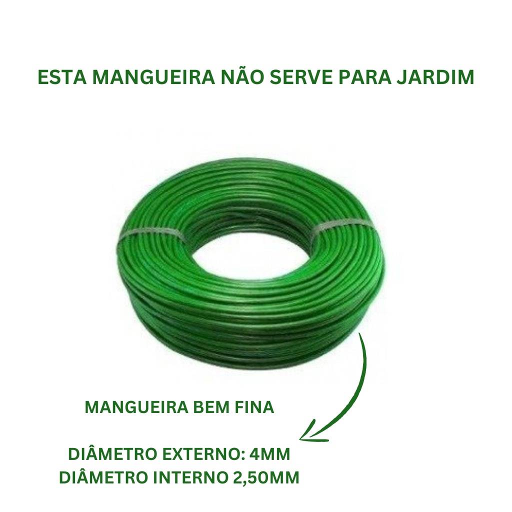 Rolo 10 Metros Tubo Pu 4mm - Verde Mangueira Pneumática Flexível 4mm em Oferta na Shopee