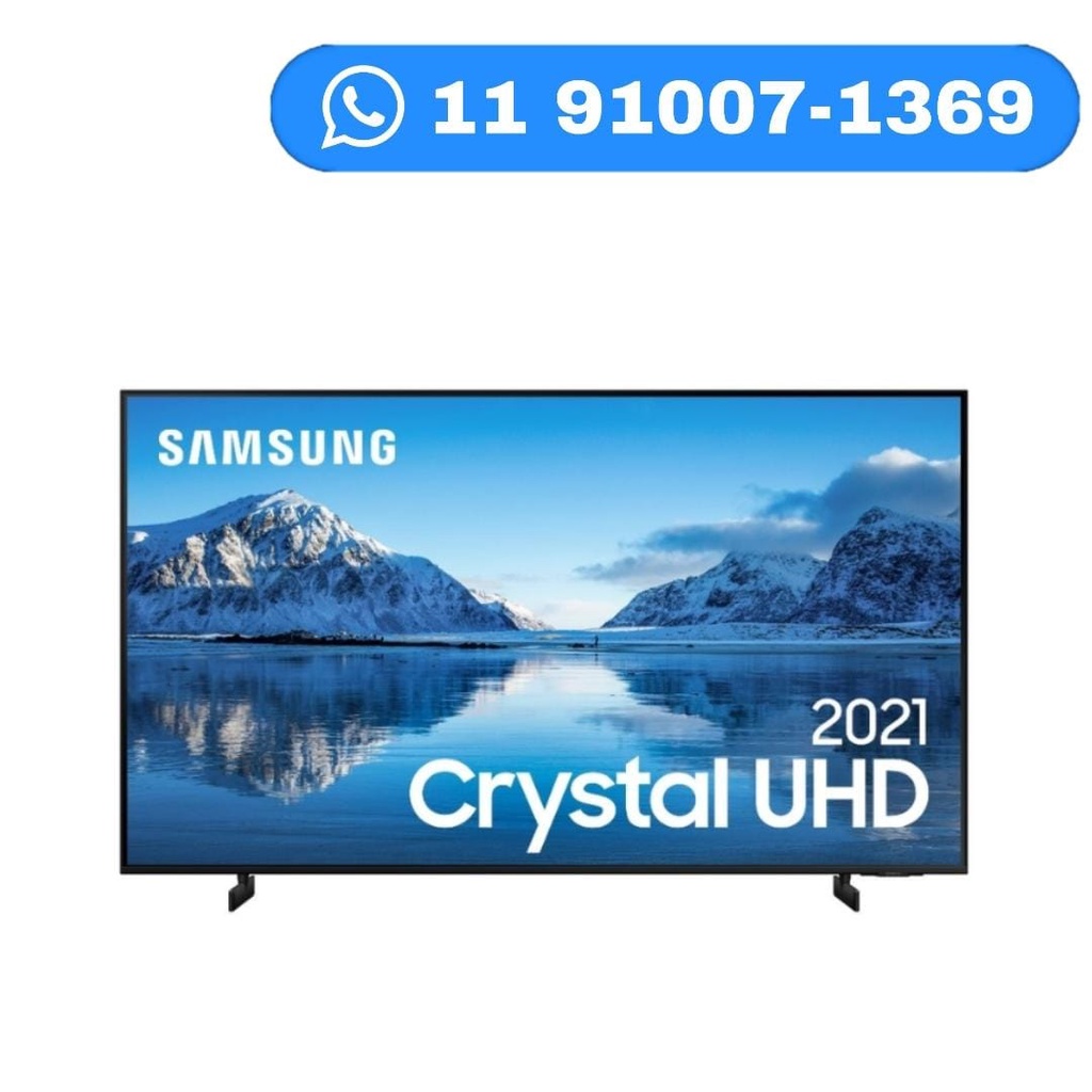 Smart TV 50" Crystal UHD Samsung 4k 50AU8000 Painel Dynamic Crystal Color Design Slim Tela Sem Limite