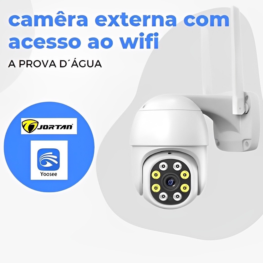 Câmera Externa Ip Prova D'água Infravermelho Alarme Wifi Hd