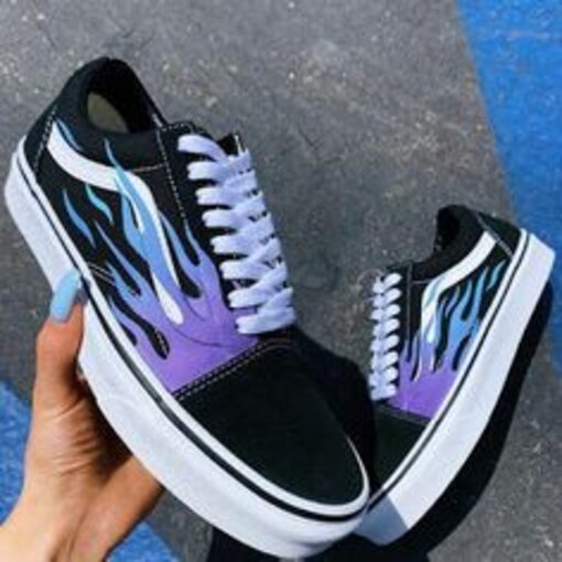 Tênis Vans Old Skoll (Preto/Branco/Fogo)