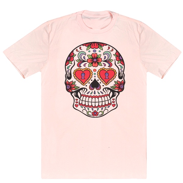 Camiseta Algodao Caveira Mexicana Caveiras Skull Mexico Colorido Nervous