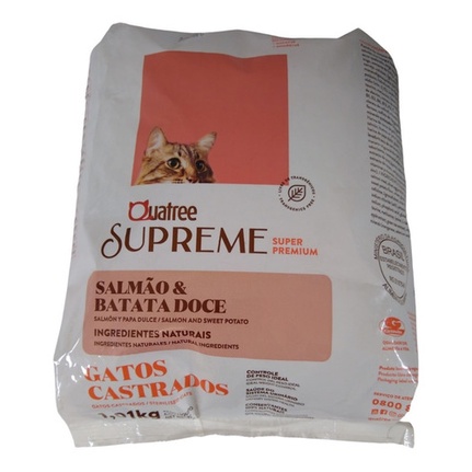 Ração Quatree Supreme Gatos Castrados Salmão e Batata doce 1kg em Oferta na Shopee