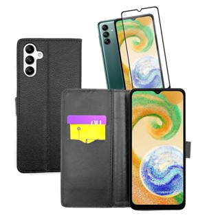 Capa Capinha Carteira Samsung Galaxy A04s + Película de Vidro 3D / 5D