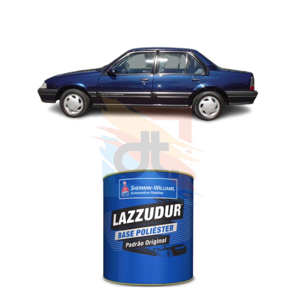 Tinta Poliéster Azul Strauss Perolizado Chevrolet GM 94 Lazzudur 900ml - Cód: 072