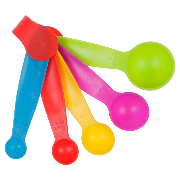 Kit Conjunto Jogo Colheres Medidoras 5 Peças Cozinha Colorida em Oferta na Shopee