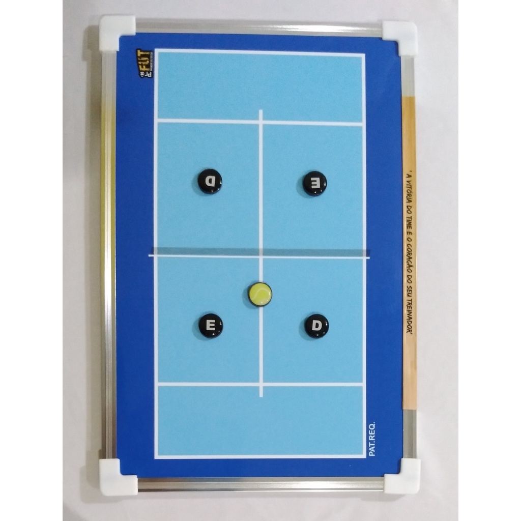 Prancheta Tática de PADEL e TÊNIS  Magnética de ambos os lados de 20x30cm