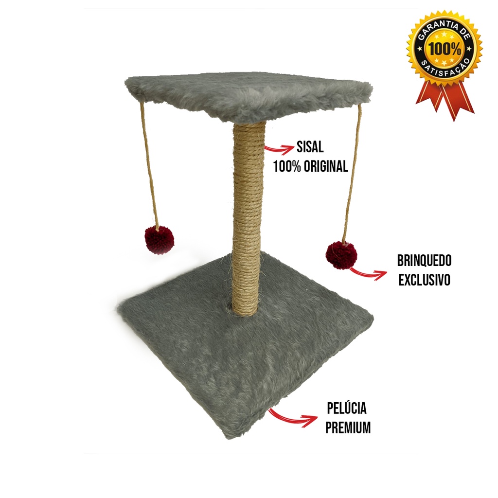 Arranhador Para Gatos Poste com Brinquedo Gato  Exclusivo