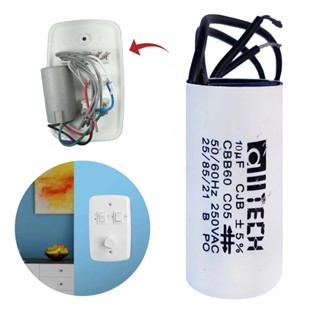 Capacitor 10uf x 250v 2 Fios Metalizado Para Ventilador 1 un